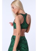 Sports top with geometric shapes, green MR15501 - Online store - Boutique